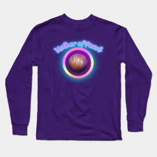 Mother of Pearl Neon Retro Marble Long Sleeve T-Shirt